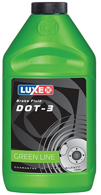 Тормозная жидкость LUXE DOT-3 455г салатовая канистра