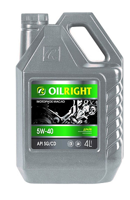 Моторное масло OILRIGHT ДРАЙВ 5W-40 SG/CD полусинтетическое 4л