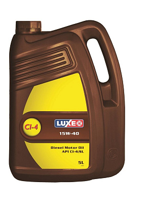 Дизельное моторное масло LUXЕ DIESEL 15W-40 CI-4/SL минеральное 5л