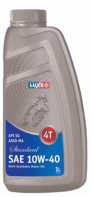 Моторное масло LUXE 10W-40 API SG JASO-MA Standard 4-тактное полусинтетическое 1л