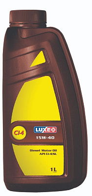 Дизельное моторное масло LUXЕ DIESEL 15W-40 CI-4/SL минеральное 1л