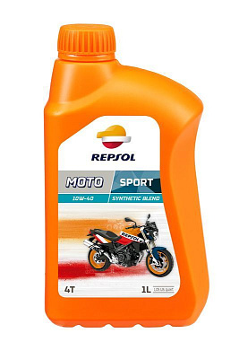 Моторное масло REPSOL MOTO SPORT 4T 10W-40 SL 4L 4-х тактное полусинтетическое 1L 