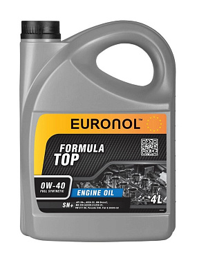 Моторное масло EURONOL TOP FORMULA 0w-40 SN+ 4L