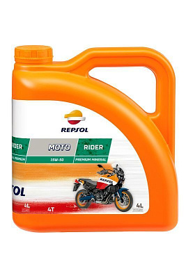 Моторное масло Repsol MOTO RIDER 4T 15W-50 SL 4-х тактное минеральное 4L 