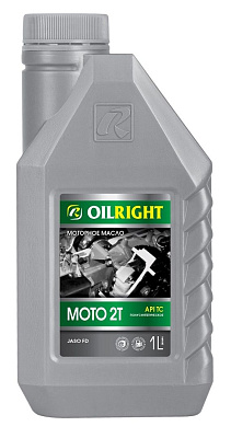 Моторное масло OILRIGHT МОТО 2T API TС 2-х тактное полусинтетическое 1л