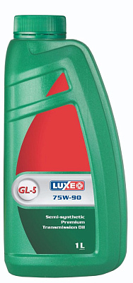 Масло трансмиссионное LUXЕ GL-5 75W-90 полусинтетическое 1л