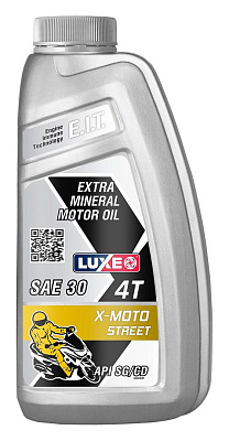 Моторное масло LUXE 4T SAE 30 API SG/CD X-MOTO STREET 1л.
